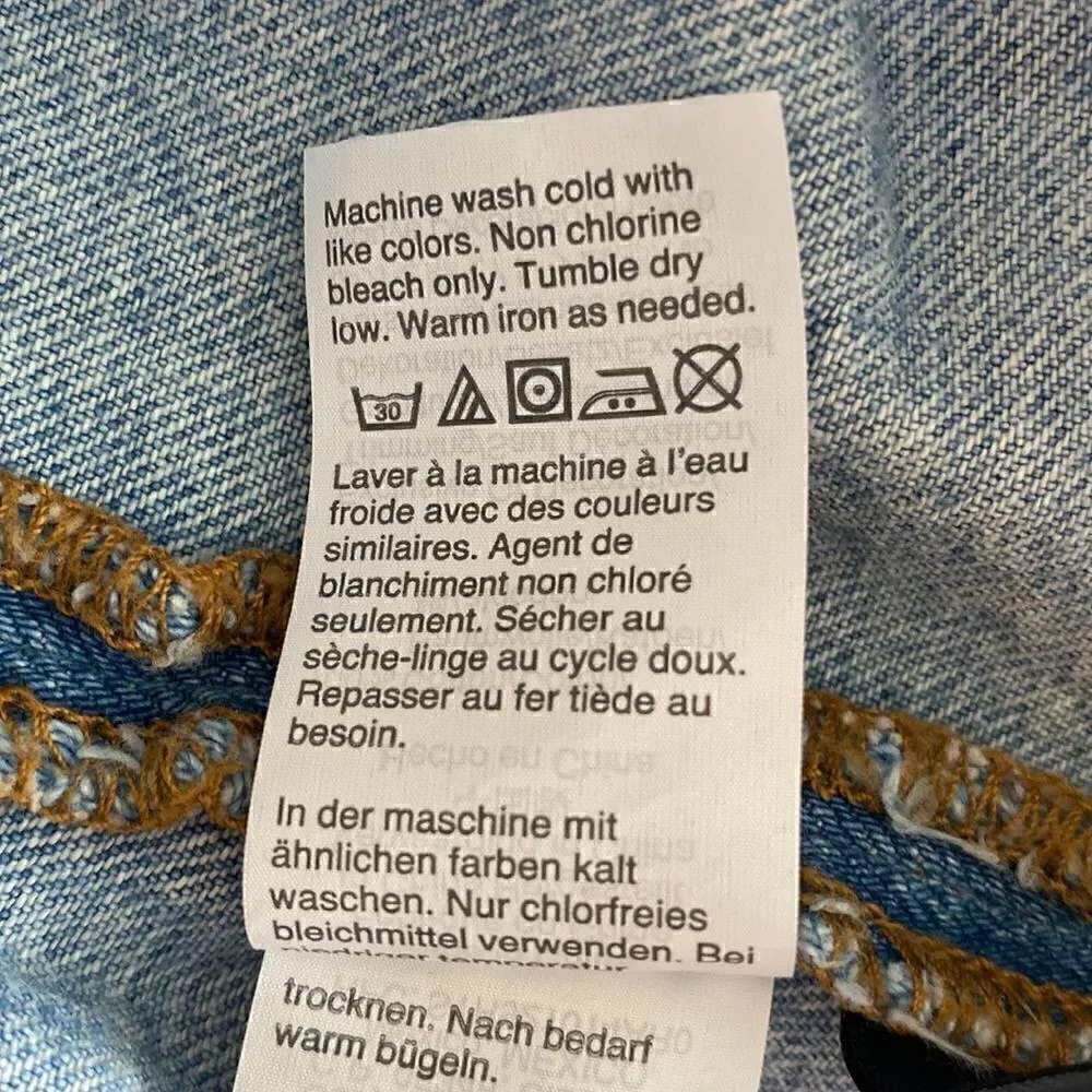 Madewell Rigid Denim A-Line Skirt Cut Out Edition Raw Hem Size 27